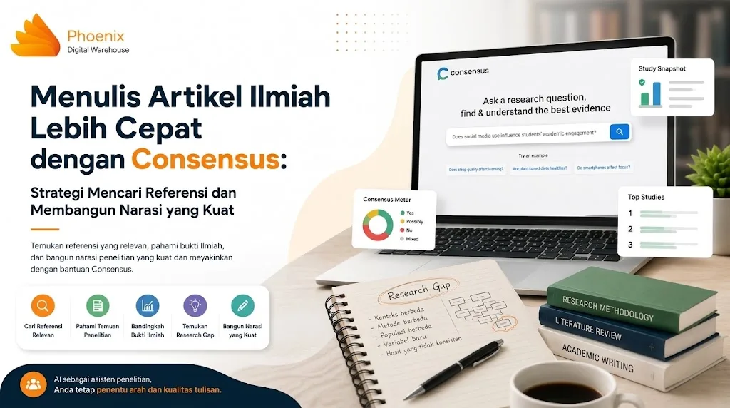 Menulis Artikel Ilmiah Lebih Cepat dengan Consensus: Strategi Mencari Referensi dan Membangun Narasi yang Kuat